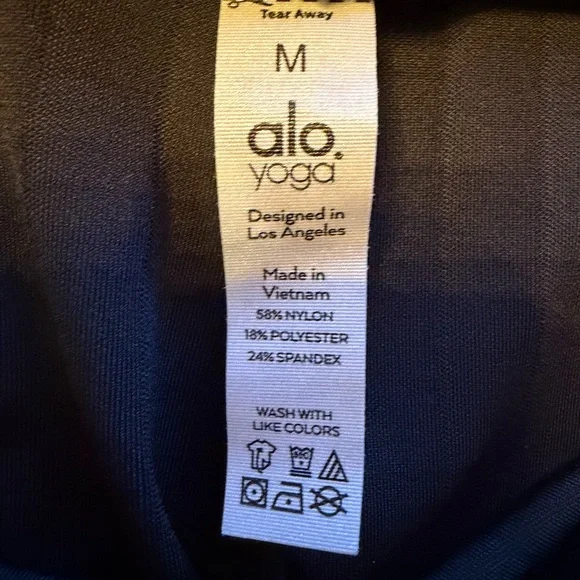 ALO Yoga Charcoal Ribbed Split-Hem Bootcut Pants - Picture 5 of 12